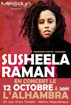 Susheela Raman en concert à l'Alhambra le 12 octobre 2011