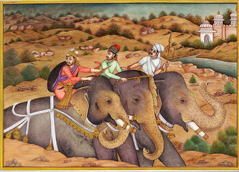 Three Elephants, miniature de Vijay Soni