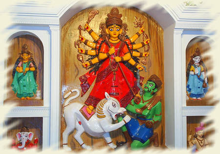 Célébration de Durga Pooja