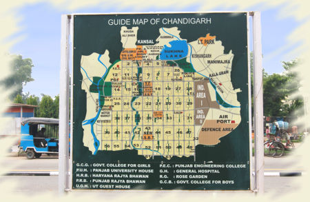 Plan de Chandigarh au Pendjab