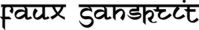 Police de caractères semi-indienne Faux Sanskrit